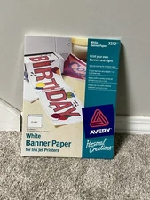 NEW Avery 3272 White Banner Paper For Ink Jet Printers 11”X8.5” 80 Sheets