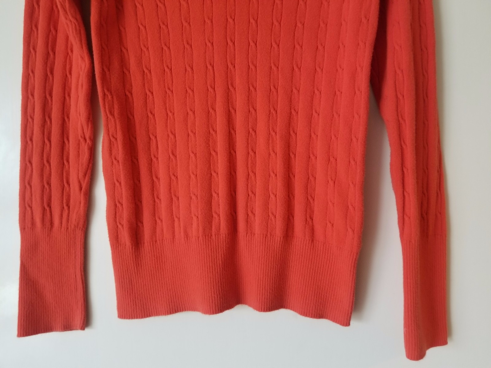 Old Navy Basic Solid Orange Long Sleeve V Neck Pu… - image 3