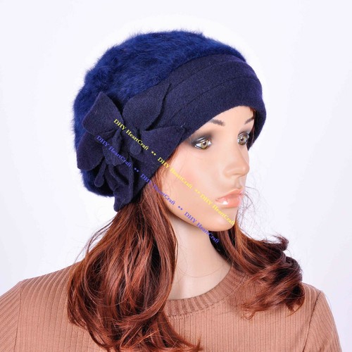 Winter Hat Beanie Cap Cute Leaf Flowers 
