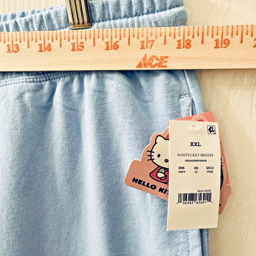 Hello Kitty X Pusheen Women’s XXL Pants Blue Joggers Rainbow Lounge Sweatpants - Picture 6 of 8