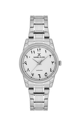 Daniel Klein women Arabic Dial Silver Stainless Steel Quartz Watch DK.1.13846-6