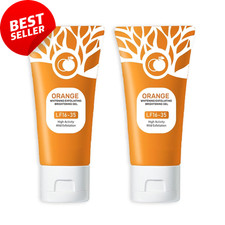 Orange Peeling Gel Face  Body Scrub 2PCS Deep Cleanse Exfoliate Moisturize