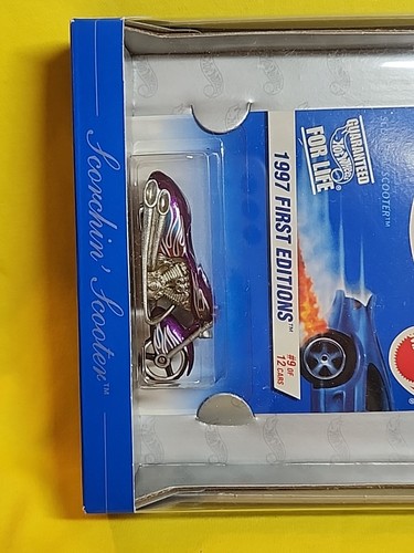 Hot Wheels 30 Years Commemorative 1997 First Edition Scorchin' Scooter Neu in OVP 🔥 - Bild 5 von 9