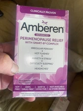 Amberen Advanced Perimenopause Relief w/Smart-B Complex. 60 Capsules, Exp 12/25