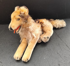 Steiff Hund Collie 4250/25  1960 - 1975  ca 28cm ohne Knopf u. Fahne- TOP