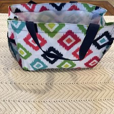 Thirty One All in One Organizer Candy Corners Multi Color Bright Small Tote Bag