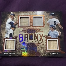 2024 Leaf Bronx Legacy Swatch Card Chris Chamblissgraig Nettles Reggie Jackson A