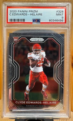 Clyde Edwards-Helaire - Chiefs NFL - 2020 Panini Prizm - #328 RC - PSA 9 - Bild 1 von 4