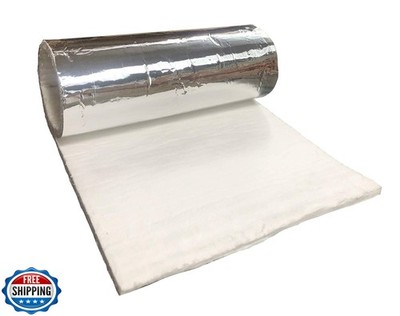 CeraTex 3180 Blanket with Aluminum Foil Facing, 8 LB Density, 1/2'' x 24'' x 60