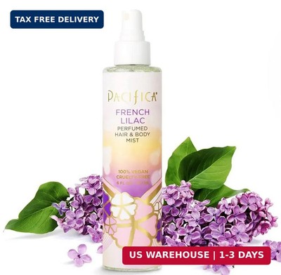 Pacifica French Lilac Hair & Body Mist - Clean Vegan Floral Hair Perfume Spray f