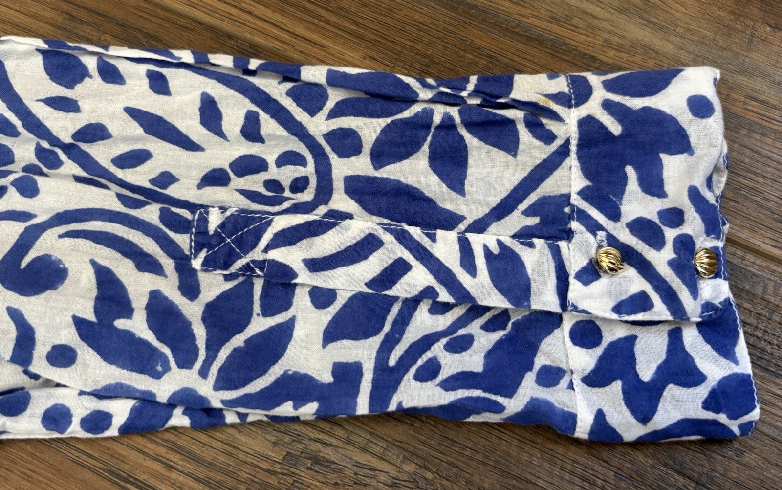 Roberta Roller Rabbit Button Up Tunic Blouse Flor… - image 7