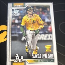 Topps 75th Anniversary Jacob Wilson Oakland Athletics Rookie Cup #240