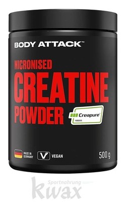 (EUR 69,40/kg) Body Attack - Micronised Creapure Creatine Powder - 500g Dose