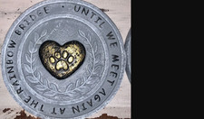 until we meet again Pet grave marker dog or cat rainbow bridge