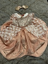 Disfraz Niña Disney Minnie Mouse Aro Vestido, Disfraz de Juego Simulado Talla XS 3-4