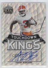 2021 Leaf Metal Draft Touchdown Kings Silver Wave 75/75 Amari Rodgers Auto 0u66