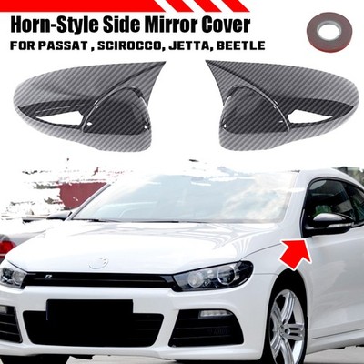 Spiegelkappen Spiegelabdeckung Carbon Optik für VW Passat Scirocco Beetle Jetta