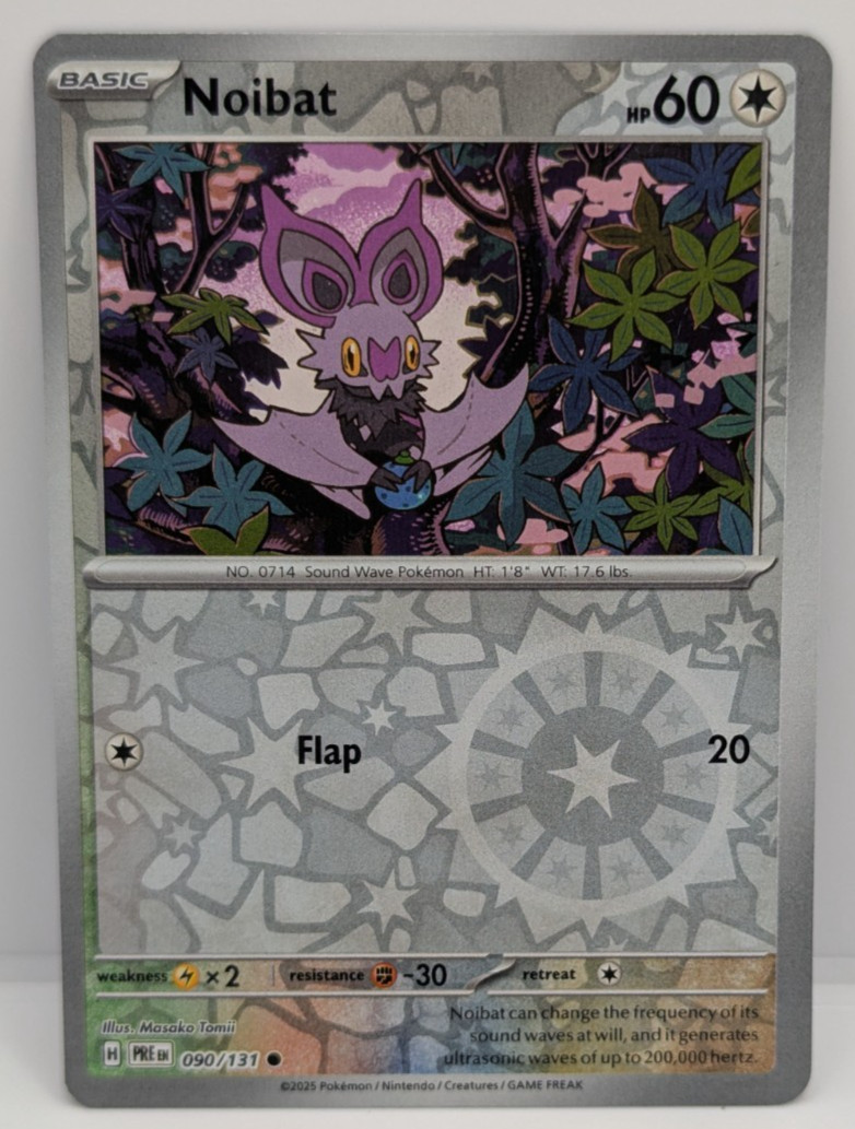 Noibat 090/131 Sv: Prismatic Evolutions Reverse Holo NM Pokemon