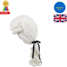 Men's 18th Century Curly White Lawyer Wig - Heat Resistant Synthetic Fiber