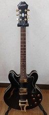 Epiphone Dot EB Hollow Body Guitar Bigsby Tremolo Black Gold Tested
