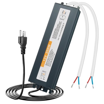 LED Driver 12V 200W LED Power Supply Waterproof IP67 AC110/220V to