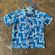 Vintage 1960s Duke Kahanamoku Hawaiian tiki shirt original resort store label
