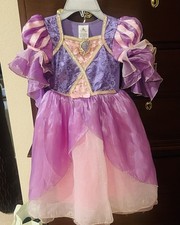 Disney Store Exclusive Girls Tangled Princess Rapunzel Costume Gown Dress sz 4