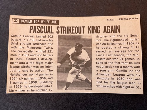 1964 TOPPS GIANTS PICK CARDS YOU WANT NICE SHAPE - Picture 219 of 393