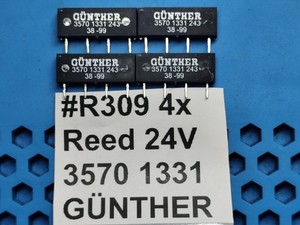 4 pieces GÜNTHER 3570 1331 243 reed 24V relay relay 10W DIL 1xON normally closed contact 0.5A