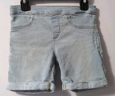 Levi's Girls Denim Girlfriend Midi Jean Shorts Kids Stretch Adjustable Pull On 8