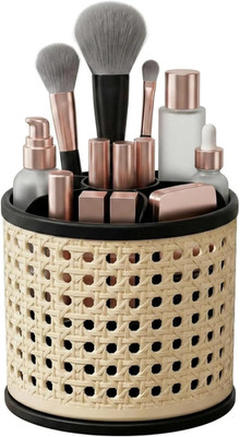 Makeup Organizer, 360 Degree Rotating Makeup Brush Holder with Weighted Base, De