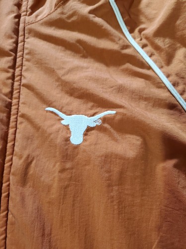 Giacca full zip Texas Longhorns rovere rosso vintage 2XL foderata in pile ricamo NCAA * - Foto 5 di 11