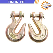 2 Pcs G70 1/2" Clevis Grab Hooks Tow Chain Hook Flatbed Truck Trailer Tie Down