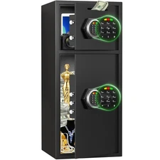New Large Home Safe, Anti-theft Safe Box With Deposit Slot & Dual Alarm System