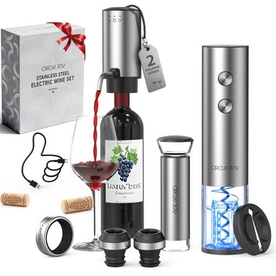 Rechargeable Electric Wine Opener Set 8-in-1 Stainless Steel Automatic Wine B...