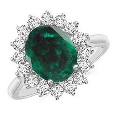 14KT White Gold 1.45Ct Natural Emerald IGI Certified Diamond Ring - Tariffs Free