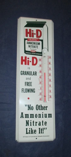 Vintage HI-D Fertilizer Thermometer Tin Sign ~ NOS/Never Used ~ 40s ~ WOW~LQQK!