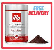illy Classico Ground Coffee 250g Tin Medium Roast 100% Arabica Espresso Blend 38.00 per kilo