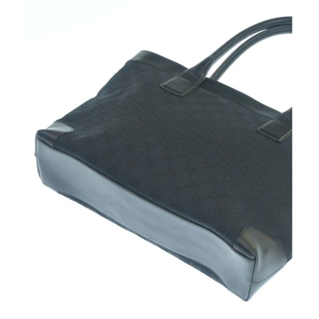 GUCCI Black Leather Tote Bag Women's Used, Classic Design, Free Shipping thumbnail 8