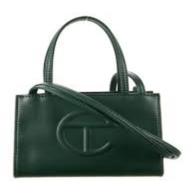 Telfar Small Shopping Bag Purse Dark Olive Green Crossbody Faux Leather NWT