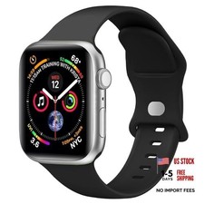 Sport Band Compatible with Apple Watch 38mm/40mm/41mm/42mm Series 10 S/M Black