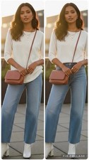 Wilfred Ivory Textured Knit Top size M