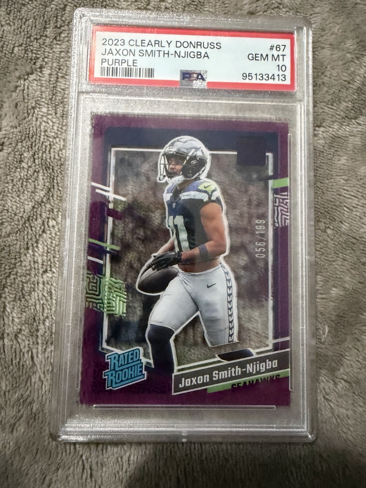 Jaxon Smith-Njigba Panini Clearly Donruss #67 Purple