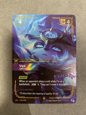Vex Apathetic UNL 150a/219 Alt Art Showcase Unleashed Riftbound TCG Karte