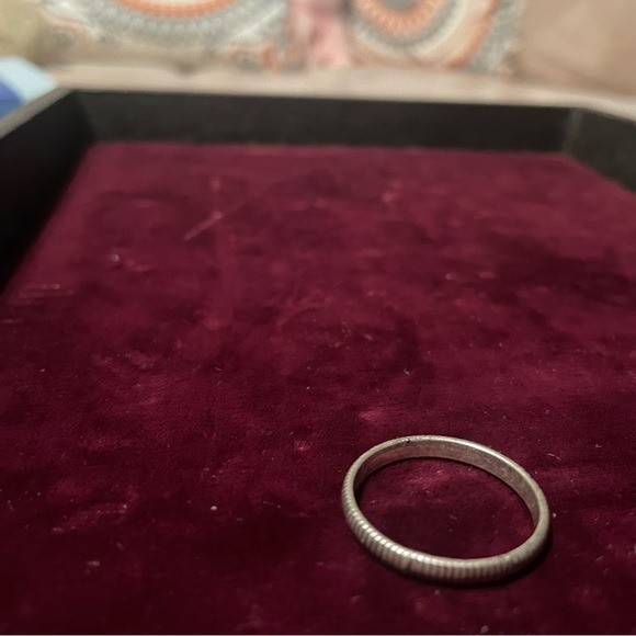 Silver Tone Stackable Statement Ring Set with Bla… - image 8