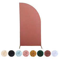7 ft x 3 ft Matte Fitted Spandex Half Moon Arch Backdrop Stand Cover Party Event