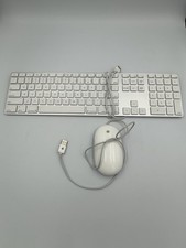 Apple A1234 USB Wired Aluminum Keyboard and Apple A1152 Wired Mighty Mouse Works