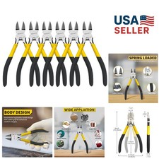 6 Pack Ultra Sharp Wire Cutters - 6.5  Spring Loaded Pliers for Crafts  Jewelry
