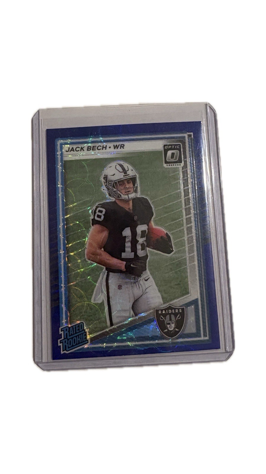 2025 Panini Donruss - Rated Rookie Jack Bech #320 Optic Preview Blue Scope Prizm