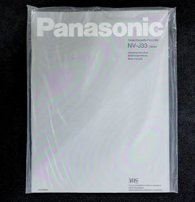 Original Panasonic NV-J33 VHS Video Recorder Bedienungsanleitung/Handbook - Bild 1 von 2